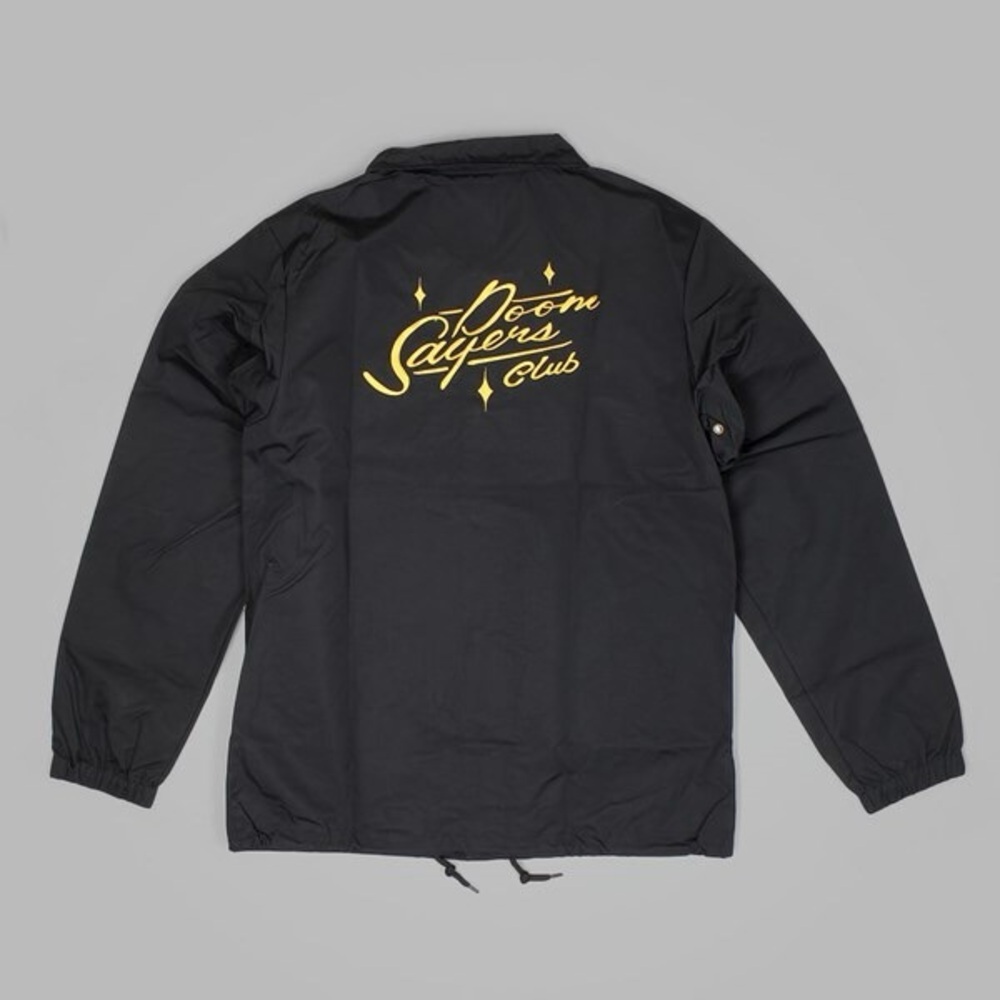Doom Sayers Club Black Coach Jacket with Yellow Script Logo - Picture 10 of 10